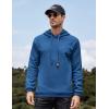imageCOOFANDY Mens Hooded Sweatshirt Casual Long Sleeve Drawstring Waffle Knit Pullover HoodiesBlue
