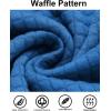 imageCOOFANDY Mens Hooded Sweatshirt Casual Long Sleeve Drawstring Waffle Knit Pullover HoodiesBlue