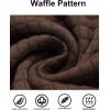 imageCOOFANDY Mens Hooded Sweatshirt Casual Long Sleeve Drawstring Waffle Knit Pullover HoodiesCoffee