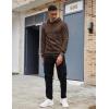 imageCOOFANDY Mens Hooded Sweatshirt Casual Long Sleeve Drawstring Waffle Knit Pullover HoodiesCoffee