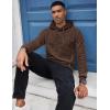 imageCOOFANDY Mens Hooded Sweatshirt Casual Long Sleeve Drawstring Waffle Knit Pullover HoodiesCoffee