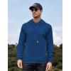 imageCOOFANDY Mens Hooded Sweatshirt Casual Long Sleeve Drawstring Waffle Knit Pullover HoodiesDark Blue