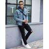 imageCOOFANDY Mens Hooded Sweatshirt Casual Long Sleeve Drawstring Waffle Knit Pullover HoodiesDark Blue