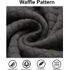 imageCOOFANDY Mens Hooded Sweatshirt Casual Long Sleeve Drawstring Waffle Knit Pullover HoodiesDark Gray