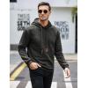 imageCOOFANDY Mens Hooded Sweatshirt Casual Long Sleeve Drawstring Waffle Knit Pullover HoodiesDark Gray