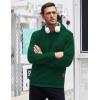 imageCOOFANDY Mens Hooded Sweatshirt Casual Long Sleeve Drawstring Waffle Knit Pullover HoodiesDark Green