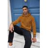 imageCOOFANDY Mens Hooded Sweatshirt Casual Long Sleeve Drawstring Waffle Knit Pullover HoodiesDark Yellow