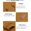 imageCOOFANDY Mens Hooded Sweatshirt Casual Long Sleeve Drawstring Waffle Knit Pullover HoodiesDark Yellow
