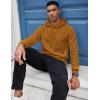 imageCOOFANDY Mens Hooded Sweatshirt Casual Long Sleeve Drawstring Waffle Knit Pullover HoodiesDark Yellow