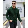 imageCOOFANDY Mens Hooded Sweatshirt Casual Long Sleeve Drawstring Waffle Knit Pullover HoodiesGreen