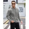 imageCOOFANDY Mens Hooded Sweatshirt Casual Long Sleeve Drawstring Waffle Knit Pullover HoodiesGrey