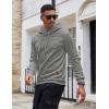 imageCOOFANDY Mens Hooded Sweatshirt Casual Long Sleeve Drawstring Waffle Knit Pullover HoodiesGrey