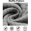 imageCOOFANDY Mens Hooded Sweatshirt Casual Long Sleeve Drawstring Waffle Knit Pullover HoodiesGrey