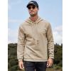 imageCOOFANDY Mens Hooded Sweatshirt Casual Long Sleeve Drawstring Waffle Knit Pullover HoodiesKhaki
