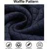 imageCOOFANDY Mens Hooded Sweatshirt Casual Long Sleeve Drawstring Waffle Knit Pullover HoodiesNavy Blue