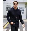 imageCOOFANDY Mens Hooded Sweatshirt Casual Long Sleeve Drawstring Waffle Knit Pullover HoodiesNavy Blue