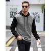 imageCOOFANDY Mens Hooded Sweatshirt Casual Long Sleeve Drawstring Waffle Knit Pullover HoodiesPat 5light Grayblack