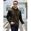 imageCOOFANDY Mens Hooded Sweatshirt Casual Long Sleeve Drawstring Waffle Knit Pullover HoodiesPat6army Greenblack