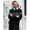 imageCOOFANDY Mens Hooded Sweatshirt Casual Long Sleeve Drawstring Waffle Knit Pullover HoodiesPat8blacklight Gray