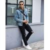 imageCOOFANDY Mens Hooded Sweatshirt Casual Long Sleeve Drawstring Waffle Knit Pullover HoodiesPat8blacklight Gray