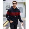 imageCOOFANDY Mens Hooded Sweatshirt Casual Long Sleeve Drawstring Waffle Knit Pullover HoodiesPat9navy Bluewine Red