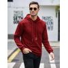imageCOOFANDY Mens Hooded Sweatshirt Casual Long Sleeve Drawstring Waffle Knit Pullover HoodiesRed