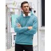 imageCOOFANDY Mens Hooded Sweatshirt Casual Long Sleeve Drawstring Waffle Knit Pullover HoodiesSky Blue