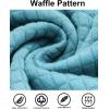 imageCOOFANDY Mens Hooded Sweatshirt Casual Long Sleeve Drawstring Waffle Knit Pullover HoodiesSky Blue