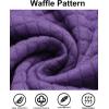 imageCOOFANDY Mens Hooded Sweatshirt Casual Long Sleeve Drawstring Waffle Knit Pullover HoodiesViolet