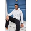 imageCOOFANDY Mens Hooded Sweatshirt Casual Long Sleeve Drawstring Waffle Knit Pullover HoodiesWhite