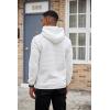 imageCOOFANDY Mens Hooded Sweatshirt Casual Long Sleeve Drawstring Waffle Knit Pullover HoodiesWhite