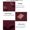 imageCOOFANDY Mens Hooded Sweatshirt Casual Long Sleeve Drawstring Waffle Knit Pullover HoodiesWine Red