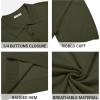 imageCOOFANDY Mens Knit Polo Shirts Casual Short Sleeve Button Down Polo Shirt Classic Golf ShirtsArmy Green