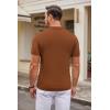 imageCOOFANDY Mens Knit Polo Shirts Casual Short Sleeve Button Down Polo Shirt Classic Golf ShirtsCaramel
