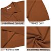 imageCOOFANDY Mens Knit Polo Shirts Casual Short Sleeve Button Down Polo Shirt Classic Golf ShirtsCaramel