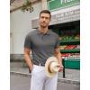imageCOOFANDY Mens Knit Polo Shirts Casual Short Sleeve Button Down Polo Shirt Classic Golf ShirtsDark Grey