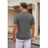 imageCOOFANDY Mens Knit Polo Shirts Casual Short Sleeve Button Down Polo Shirt Classic Golf ShirtsDark Grey