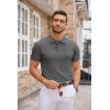 imageCOOFANDY Mens Knit Polo Shirts Casual Short Sleeve Button Down Polo Shirt Classic Golf ShirtsDark Grey