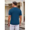 imageCOOFANDY Mens Knit Polo Shirts Casual Short Sleeve Button Down Polo Shirt Classic Golf ShirtsDenim Blue