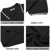 imageCOOFANDY Mens Knit Polo Shirts Casual Short Sleeve Button Down Polo Shirt Classic Golf ShirtsEblack White Striped