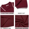 imageCOOFANDY Mens Knit Polo Shirts Casual Short Sleeve Button Down Polo Shirt Classic Golf ShirtsEwine Red White Striped