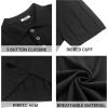 imageCOOFANDY Mens Knit Polo Shirts Casual Short Sleeve Button Down Polo Shirt Classic Golf ShirtsGblack Ribbing