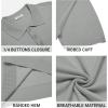 imageCOOFANDY Mens Knit Polo Shirts Casual Short Sleeve Button Down Polo Shirt Classic Golf ShirtsGrey