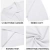 imageCOOFANDY Mens Knit Polo Shirts Casual Short Sleeve Button Down Polo Shirt Classic Golf ShirtsWhite