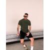 imageCOOFANDY Mens Muscle TShirt Pleated Raglan Sleeve Bodybuilding Gym Tee Short Sleeve Fashion Workout Shirts Hipster ShirtArmy Green