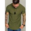 imageCOOFANDY Mens Muscle TShirt Pleated Raglan Sleeve Bodybuilding Gym Tee Short Sleeve Fashion Workout Shirts Hipster ShirtArmy Green