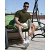 imageCOOFANDY Mens Muscle TShirt Pleated Raglan Sleeve Bodybuilding Gym Tee Short Sleeve Fashion Workout Shirts Hipster ShirtArmy Green