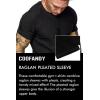 imageCOOFANDY Mens Muscle TShirt Pleated Raglan Sleeve Bodybuilding Gym Tee Short Sleeve Fashion Workout Shirts Hipster ShirtBlack