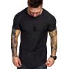 imageCOOFANDY Mens Muscle TShirt Pleated Raglan Sleeve Bodybuilding Gym Tee Short Sleeve Fashion Workout Shirts Hipster ShirtBlack