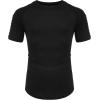 imageCOOFANDY Mens Muscle TShirt Pleated Raglan Sleeve Bodybuilding Gym Tee Short Sleeve Fashion Workout Shirts Hipster ShirtBlack